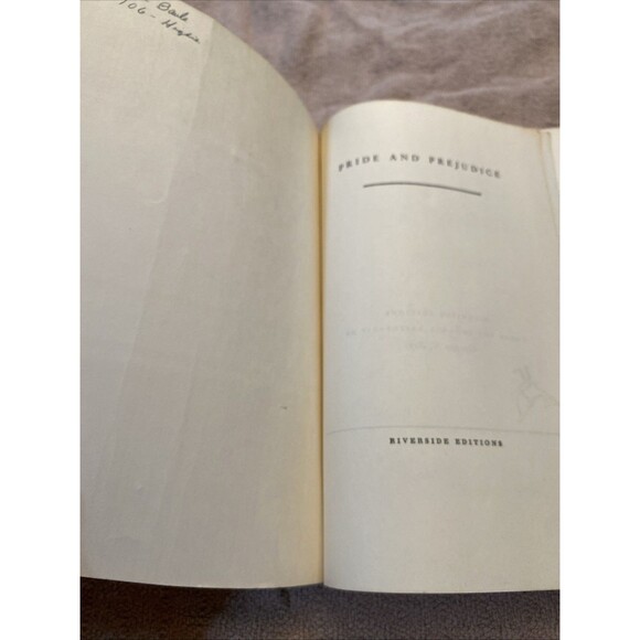 Pride and Prejudice by Jane Austen [RARE 1956 Paperback Riverside Editions] - Picture 4 of 9